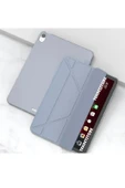 Ipad (A16) 11. Nesil 2025 11 ınç Kılıf Kalem Bölmeli Trifolding Standlı Uyku Modlu Silikon Kapak  LAVANTA thumbnail 4