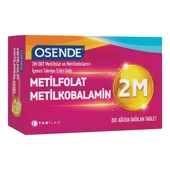 Osende 2M ODT Metilfolat & Metilkobalamin 30 Ağızda Dağılan Tablet - 1