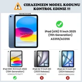 Ipad (A16) 11. Nesil 2025 11 ınç Kılıf Kalem Bölmeli Trifolding Standlı Uyku Modlu Silikon Kapak  LAVANTA thumbnail 1