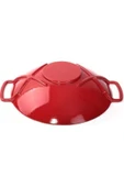 Sürel Wok Tava 35 Cm Kırmızı Demir Döküm - 2