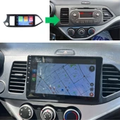 Kia Picanto Araç Multimedya Android Ekran Carplay Navigasyon Double Teyp 2+32 9" 11-16 Black BLUEWAY - 5