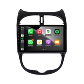Peugeot 206 Araç Multimedya Android Ekran Carplay Navigasyon Double Teyp 2+32 9" 98-10 Black BLUEWAY thumbnail 3