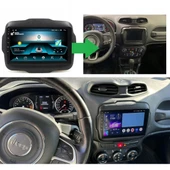Jeep Renegade Araç Multimedya Android Ekran Carplay Navigasyon Double Teyp 2+32 9" 14-19 Black BLUEWAY - 5