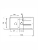 Teka Stone 60 B TG Metalik Siyah Eviye 115360003 - 3