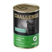 Challenge Kuzu Etli Yetişkin Kedi Konservesi 400 gr 12 Adet - 1