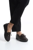 Kadın Comfort Ayakkabı Rahat Taban Bağcıklı Önü Delik Detaylı Yuvarlak Burun Ayakkabı thumbnail 3