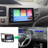 Honda Civic Fb7 Araç Multimedya Android Ekran Carplay Navigasyon Double Teyp 4+64 9" 12-15 Gri BLUEWAY thumbnail 5