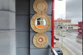 Dekoratif Aynalı Duvar Süsü 3'lü Set - 1