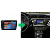 Toyota Auris Araç Multimedya Android Ekran Carplay Navigasyon Double Teyp 4+64 9" 13-18 Black BLUEWAY thumbnail 5