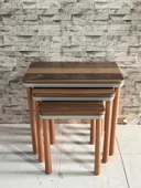 NİVEMESHOME ESTA CEVİZ-BEJ ZİGON SEHPA - 1