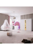 Dolunay Çocuk Odası Takımı, Dolunay 4 Kapaklı Dolap, Star Büyüyen Beşik, Şifonyer, Kitaplık - 1