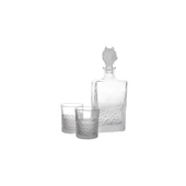 Mikasa Moor Buzlu Kurt Kapaklı Cam Viski Seti 3 Parça 800ml- 280ml - 1