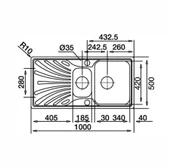 Teka Nerissa 60 Sol Damlalık Mikroketen Eviye 40109232 - 2