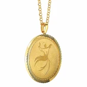 AgaKulche Mevlana 1 Ons Altın Çerçeve Kolye thumbnail 3