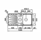 Teka Nerissa 60 Sağ Damlalık Mikroketen Eviye 40109237 - 2