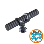 Metal Düğme Tek Vidalı Çekmece Mutfak Mobilya Dolabı Dolap Kulpu Kulbu Kulpları Füme thumbnail 1