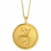 AgaKulche Mevlana 1 Ons Altın Çerçeve Kolye thumbnail 1