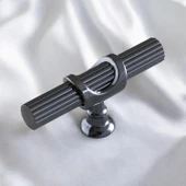 Metal Düğme Tek Vidalı Çekmece Mutfak Mobilya Dolabı Dolap Kulpu Kulbu Kulpları Füme thumbnail 5