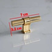 Metal Düğme Tek Vidalı Çekmece Mutfak Mobilya Dolabı Dolap Kulpu Kulbu Kulpları  Altın Gold thumbnail 2
