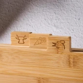 Porsima 16668 Piero Bambu 3'lü Standlı Kesme Tahtası Kesim Panosu thumbnail 1