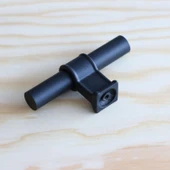 Metal Düğme Tek Vidalı Çekmece Mutfak Mobilya Dolabı Dolap Kulpu Kulbu Kulpları Mat Siyah thumbnail 3