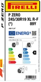 Pirelli 245/30 R19 89Y (*) XL RFT PZero Oto Yaz Lastiği (Üretim: 2021) - 3