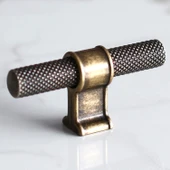 Metal Düğme Tek Vidalı Mobilya Mutfak Çekmece Dolap Kulpu Kulbu Kulpları Eskitme Antik Sarı thumbnail 4