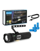 15.000 Lümen Tg+Cob Led Şarjlı El Feneri Watton Wt-703 - 1