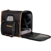 Brave Paws Kedi Köpek Taşıma Çantası Kare Model Yırtılmaz Plastik Fileli (SİYAH) - 4