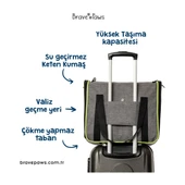 Brave Paws Kedi Köpek Taşıma Çantası Kare Model Yırtılmaz Plastik Fileli (SİYAH) - 7