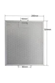 Alanya Yedek Parça 320 x 280 mm Davlumbaz Filtresi  Mutfak Aspiratörü  32x28 cm 00363095 - 1