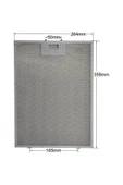 HGNM E Trading  2 Adet 358 x 264 mm, Davlumbaz Aspiratör Filtresi Metal Yağ Filtresi 00703451, 703451 Bosch, L1 - 1