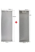 HGNM E Trading  2 set 00660222 00660223 Davlumbaz Filtre Seti 515 x 166 + 515 x 186 mm E10-E11 - 1