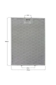 Alanya Yedek Parça 81460065 Davlumbaz filtresi 270 x 370 mm TEKA DBR 60, DJ 60, TDJ 60 L2 - 1