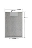 HGNM E Trading  2 Adet 208×295 mm Davlumbaz Filtresi 20,8×29,5 CM Beko 9188437001 F6 - 1