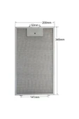 Alanya Yedek Parça 345x200mm Davlumbaz Yağ Filtresi Mutfak Aspiratörü 11010157   F14 - 1