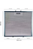 Alanya Yedek Parça 320 x 290 mm Aspiratör Davlumbaz Metal Yağ Filtresi Teka DE70-DB70-CWX108.900-40472718-L8 - 1