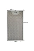 Alanya Yedek Parça 302x165 mm Aspiraötr Davlumbaz Metal Yağ Filtresi - 11004960 Bosch F11 - 1