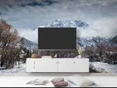 Kış Karlı Dağ ve Gökyüzü Manzaralı Duvar Kağıdı thumbnail 3