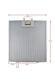 HGNM E Trading  2 Adet 298×175 mm Davlumbaz Filtresi Vinola 29.8×17.5 CM , Arka Klipsler 12,5 cm - 1