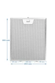 Alanya Yedek Parça 253x300mm Mutfak Davlumbazı için Yağ Filtresi - 4055081220 - 1