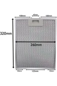 Alanya Yedek Parça  2 Adet  320 x 260 mm Davlumbaz Aspiratör Filtresi Metal Yağ Filtresi L5 - 1