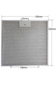 Alanya Yedek Parça 330x320 mm  Davlumbaz Aspiratör Filtresi 33x32 cm 00362381 - 1