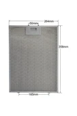 Alanya Yedek Parça 265x359 mm Davlumbaz Aspiratör Metal Yağ Filtresi  00703451 L1 - 1