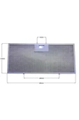 Alanya Yedek Parça 385x175 mm Davlumbaz Yağ Filtresi 00778439, O1 - 1
