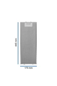 Alanya Yedek Parça 445x175 mm Davlumbaz Aspiratör Filtresi  44.5 x 17.5 cm Bosch /Siemens / Neff / 352813 / 00352813 K6 - 1