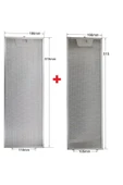 Alanya Yedek Parça 515 x 166 mm + 515 x 186 mm Davlumbaz Filtre Seti 00660222-00660223 E10-E11 - 1