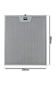 Alanya Yedek Parça 00431222 Davlumbaz filtresi 250x300 mm Beko, Bosch, Franke, 25x30 cm 9189387004 B5 - 1