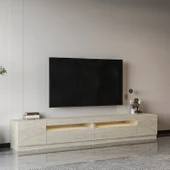 T008 Arya Işıklı Tv Sehpası SET Traverten - 2