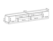 T008 Arya Işıklı Tv Sehpası SET Traverten - 5